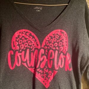 BCG Gray T-Shirt with Pink Heart Design